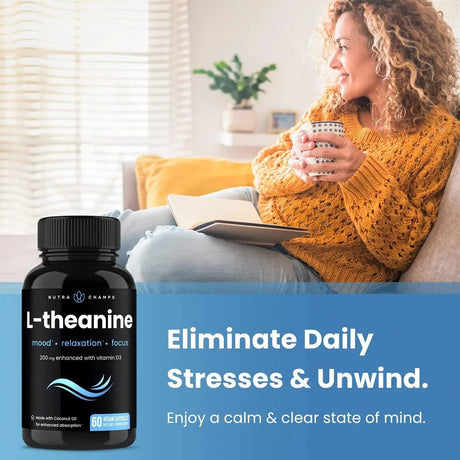 NUTRACHAMPS - NutraChamps L-Theanine 200Mg. 120 Capsulas - The Red Vitamin MX - Suplementos Alimenticios - {{ shop.shopifyCountryName }}