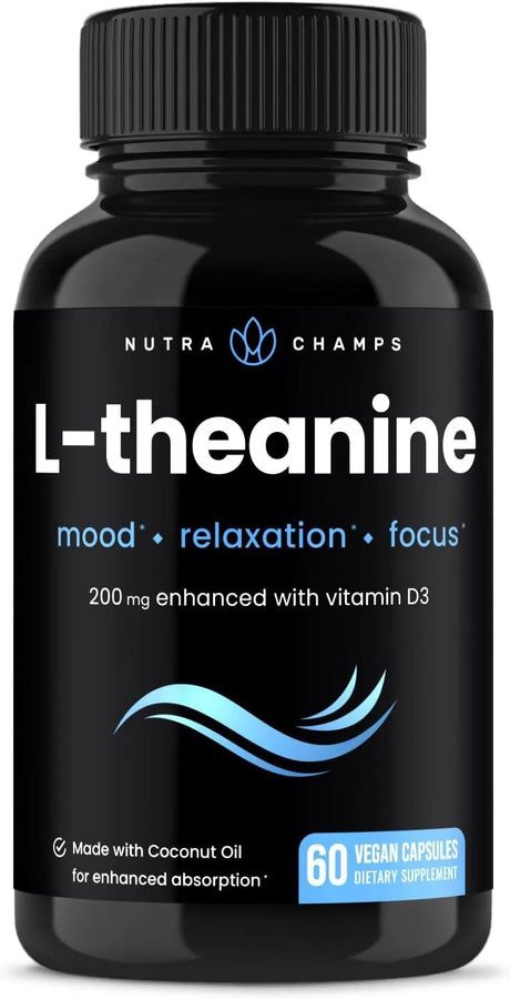 NUTRACHAMPS - NutraChamps L-Theanine 200Mg. 60 Capsulas - The Red Vitamin MX - Suplementos Alimenticios - {{ shop.shopifyCountryName }}