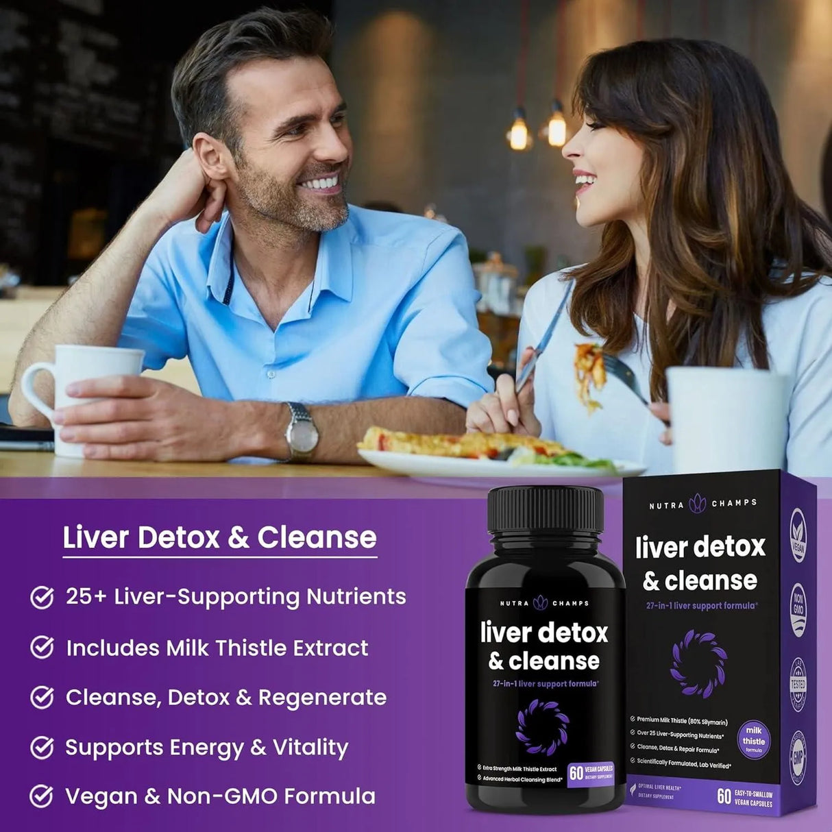 NUTRACHAMPS - NutraChamps Liver Cleanse Detox & Repair Formula 60 Capsulas - The Red Vitamin MX - Suplementos Alimenticios - {{ shop.shopifyCountryName }}