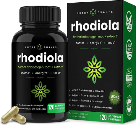 NUTRACHAMPS - NutraChamps Rhodiola Rosea 600Mg. 120 Capsulas - The Red Vitamin MX - Suplementos Alimenticios - {{ shop.shopifyCountryName }}