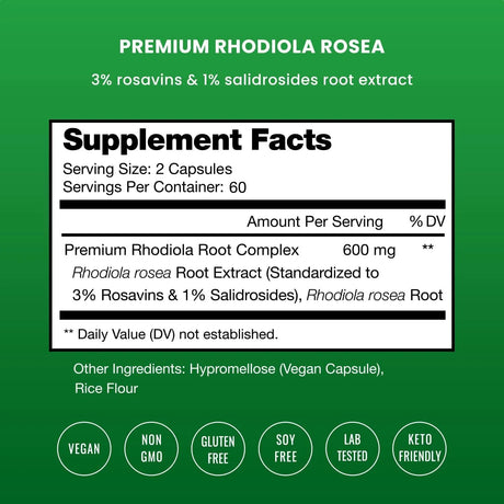 NUTRACHAMPS - NutraChamps Rhodiola Rosea 600Mg. 120 Capsulas - The Red Vitamin MX - Suplementos Alimenticios - {{ shop.shopifyCountryName }}