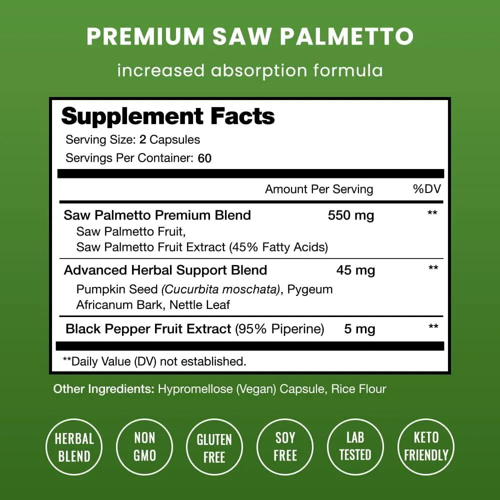 NUTRACHAMPS - NutraChamps Saw Palmetto Supplement 600Mg. 120 Capsulas - The Red Vitamin MX - Suplementos Alimenticios - {{ shop.shopifyCountryName }}