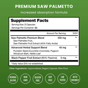 NUTRACHAMPS - NutraChamps Saw Palmetto Supplement 600Mg. 120 Capsulas - The Red Vitamin MX - Suplementos Alimenticios - {{ shop.shopifyCountryName }}