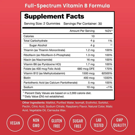 NUTRACHAMPS - NutraChamps Vitamin B Complex 60 Gomitas - The Red Vitamin MX - Suplementos Alimenticios - {{ shop.shopifyCountryName }}