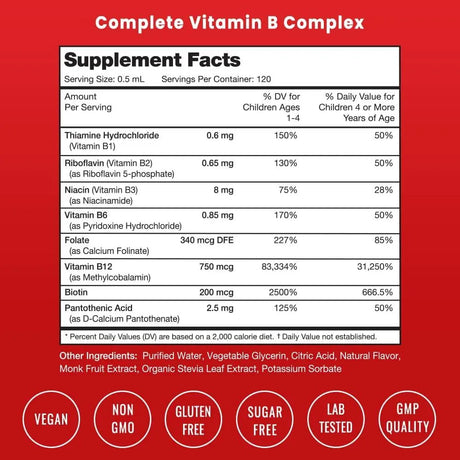 NUTRACHAMPS - NutraChamps Vitamin B Complex for Kids 60Ml. - The Red Vitamin MX - Suplementos Alimenticios - {{ shop.shopifyCountryName }}