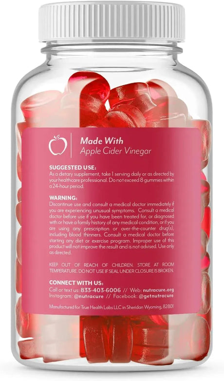 NUTRACURE - Nutracure Apple Cider Vinegar Gummies 120 Gomitas - The Red Vitamin MX - Suplementos Alimenticios - {{ shop.shopifyCountryName }}
