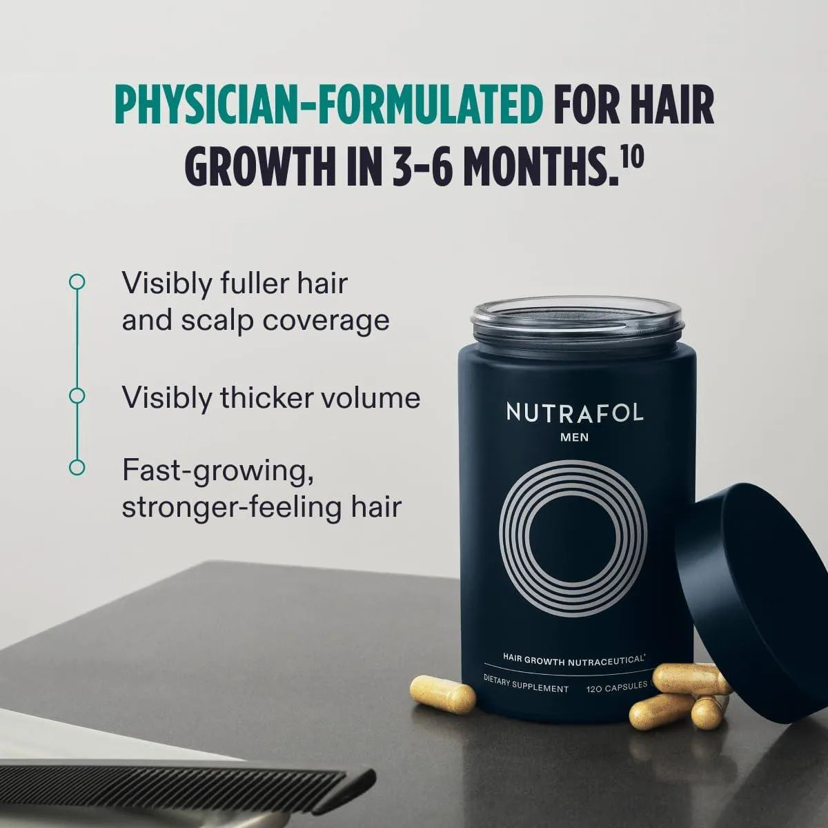 NUTRAFOL - Nutrafol Men's Hair Growth 120 Capsulas - The Red Vitamin MX - Suplementos Alimenticios - {{ shop.shopifyCountryName }}