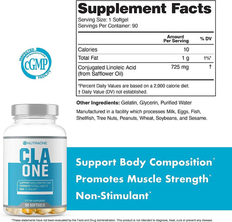 NUTRAONE - NutraOne Nutrition CLAOne Supplement 90 Capsulas - The Red Vitamin MX - Suplementos Alimenticios - {{ shop.shopifyCountryName }}