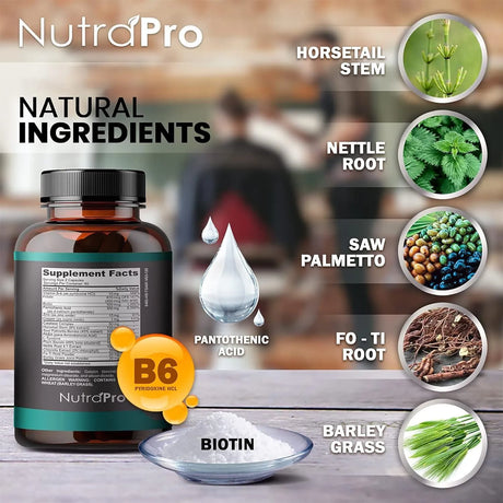 NUTRAPRO - NutraPro Hair Growth Vitamins For Men 120 Capsulas - The Red Vitamin MX - Suplementos Alimenticios - {{ shop.shopifyCountryName }}