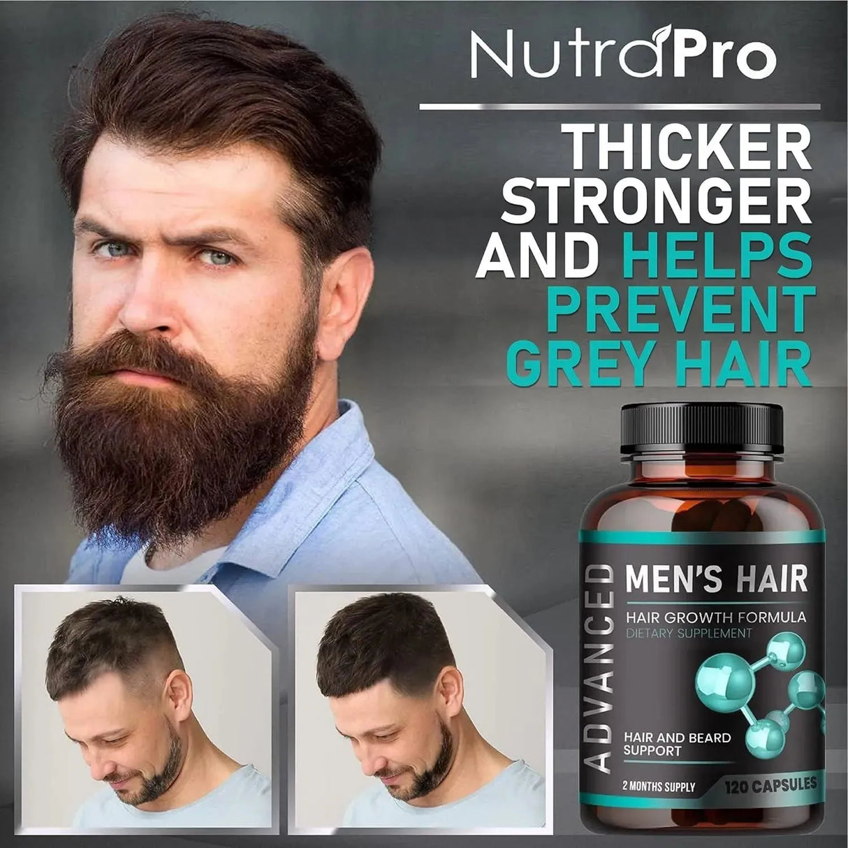 NUTRAPRO - NutraPro Hair Growth Vitamins For Men 120 Capsulas - The Red Vitamin MX - Suplementos Alimenticios - {{ shop.shopifyCountryName }}