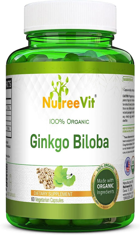 NUTREEVIT - NutreeVit Ginkgo Biloba Herbal Supplement 60 Capsulas - The Red Vitamin MX - Suplementos Alimenticios - {{ shop.shopifyCountryName }}