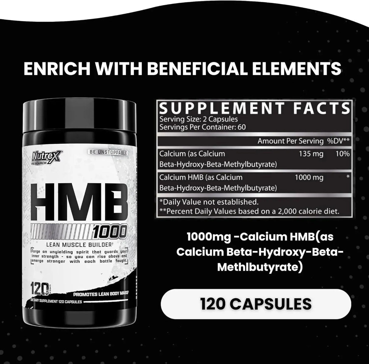 NUTREX RESEARCH - Nutrex Research HMB 1000Mg. 120 Capsulas - The Red Vitamin MX - Suplementos Alimenticios - {{ shop.shopifyCountryName }}