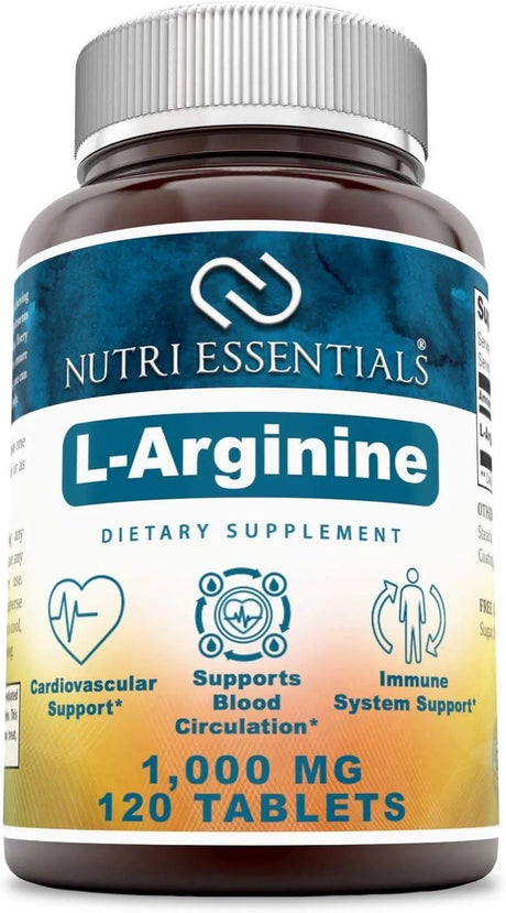 NUTRI ESSENTIALS - Nutri Essentials L-Arginine 1000Mg. 120 Tabletas - The Red Vitamin MX - Suplementos Alimenticios - {{ shop.shopifyCountryName }}