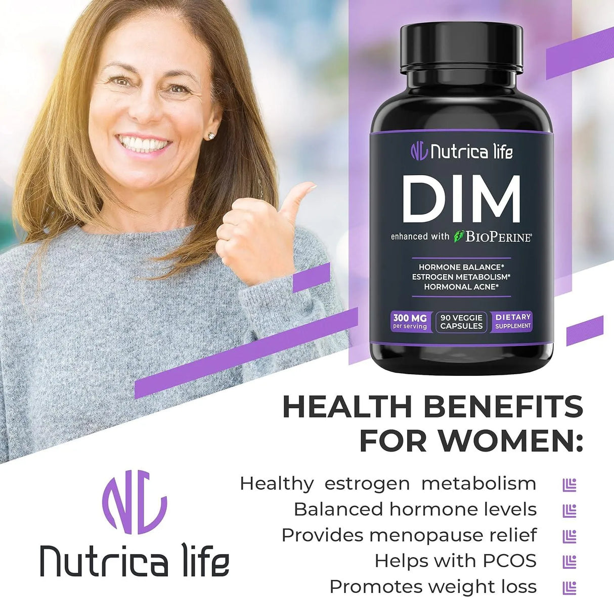 NUTRICA LIFE - Nutrica Life DIM Supplement 300Mg. 90 Capsulas - The Red Vitamin MX - Suplementos Alimenticios - {{ shop.shopifyCountryName }}