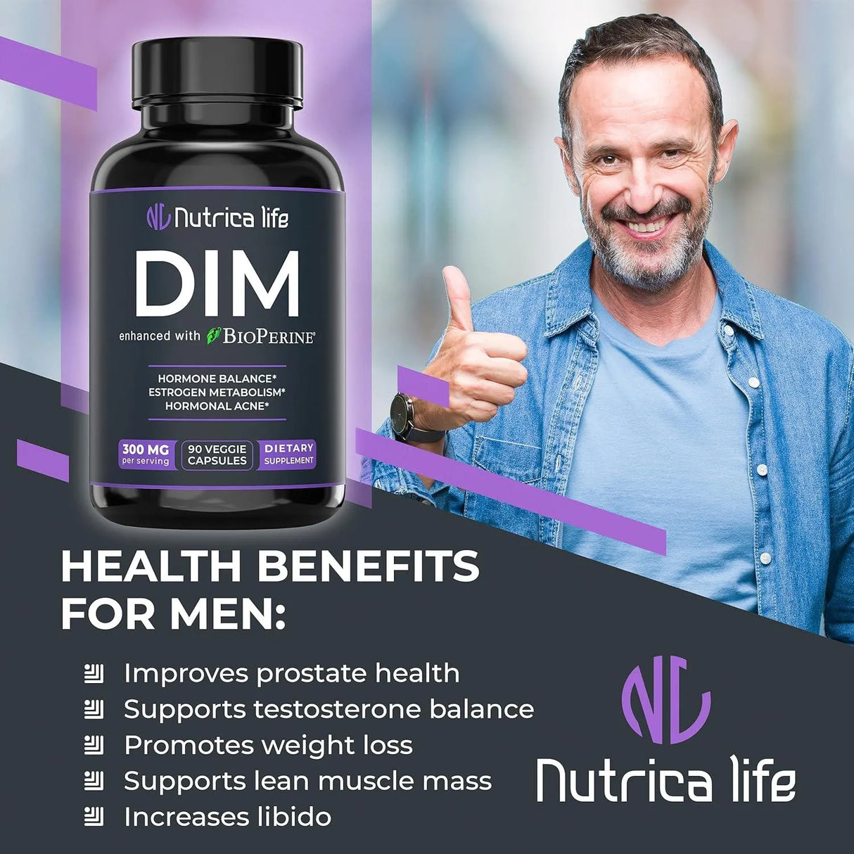 NUTRICA LIFE - Nutrica Life DIM Supplement 300Mg. 90 Capsulas - The Red Vitamin MX - Suplementos Alimenticios - {{ shop.shopifyCountryName }}