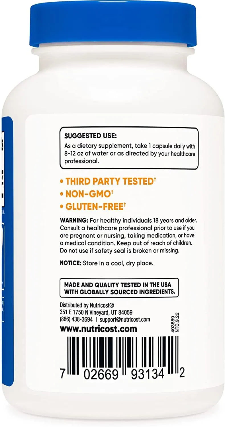 NUTRICOST - Nutricost 5-HTP 100Mg. 240 Capsulas - The Red Vitamin MX - Suplementos Alimenticios - {{ shop.shopifyCountryName }}