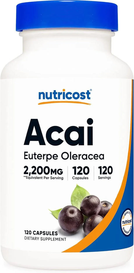 NUTRICOST - Nutricost Acai Extract 550Mg. 120 Capsulas - The Red Vitamin MX - Suplementos Alimenticios - {{ shop.shopifyCountryName }}