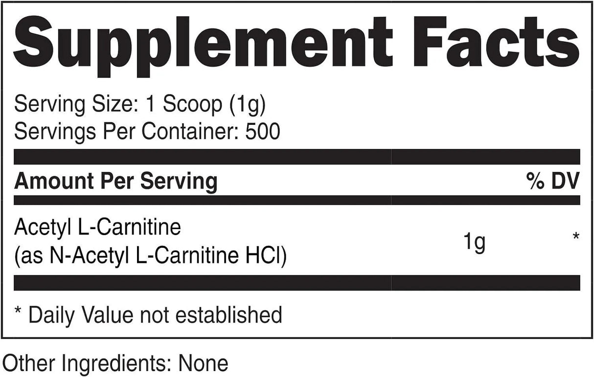 NUTRICOST - Nutricost Acetyl L-Carnitine 500Gr. - The Red Vitamin MX - Suplementos Alimenticios - {{ shop.shopifyCountryName }}