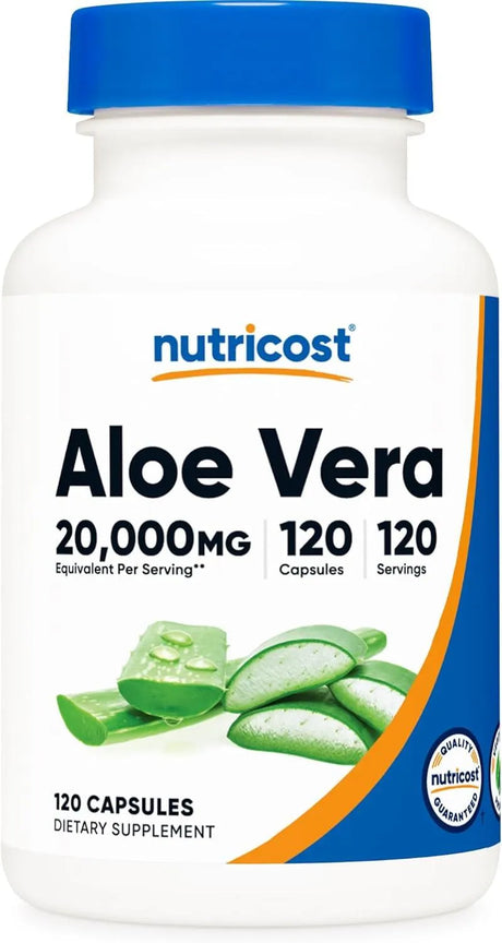 NUTRICOST - Nutricost Aloe Vera 20,000Mg. 120 Capsulas - The Red Vitamin MX - Suplementos Alimenticios - {{ shop.shopifyCountryName }}