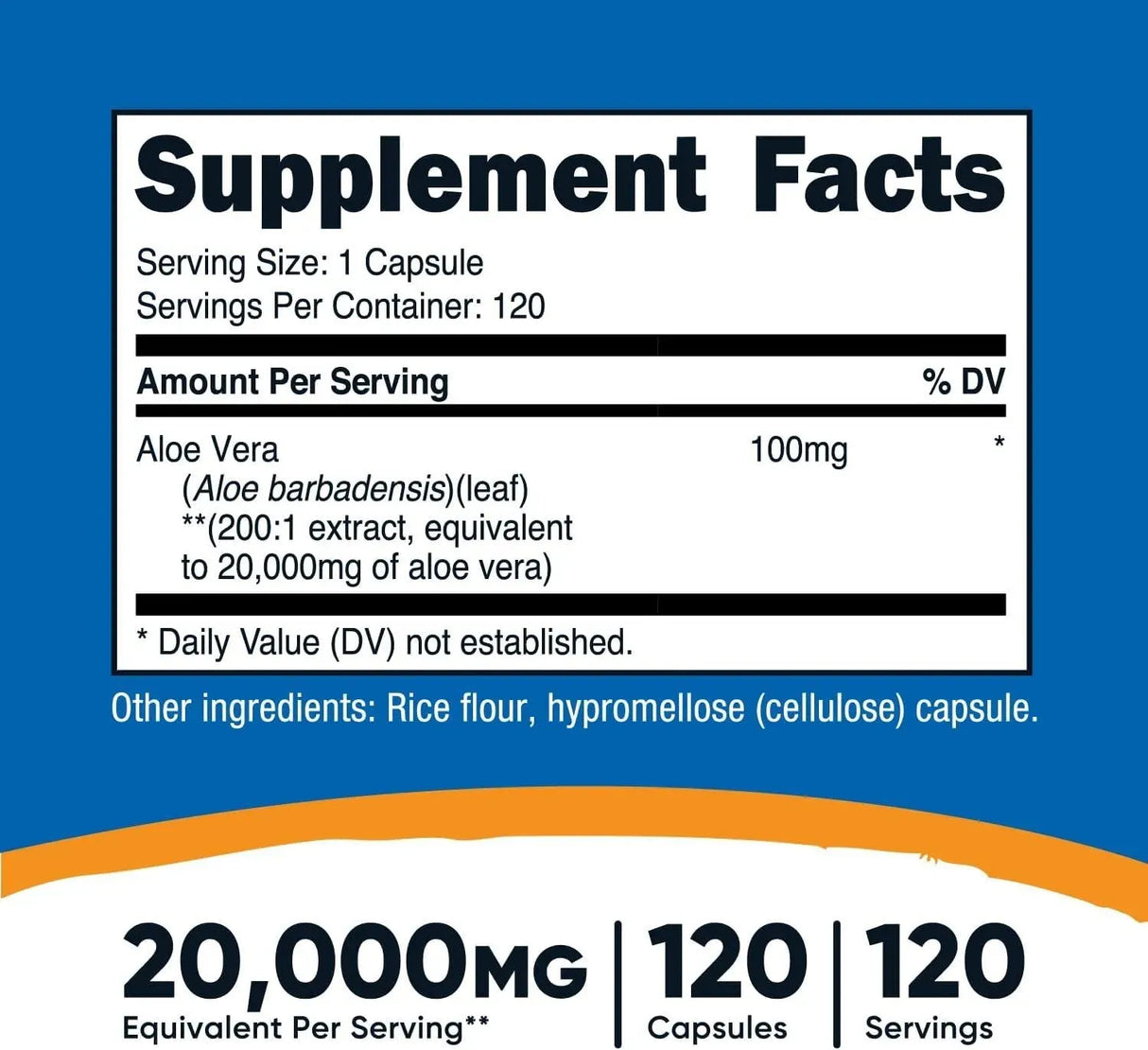 NUTRICOST - Nutricost Aloe Vera 20,000Mg. 120 Capsulas - The Red Vitamin MX - Suplementos Alimenticios - {{ shop.shopifyCountryName }}