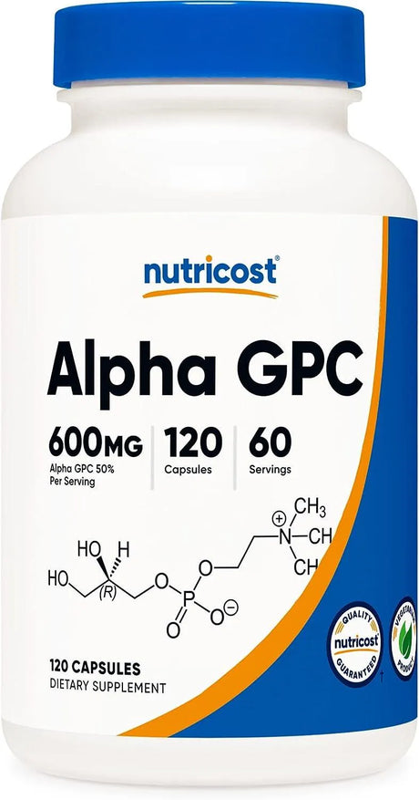 NUTRICOST - Nutricost Alpha GPC 600Mg. 120 Capsulas - The Red Vitamin MX - Suplementos Alimenticios - {{ shop.shopifyCountryName }}