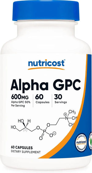 NUTRICOST - Nutricost Alpha GPC 600Mg. 60 Capsulas - The Red Vitamin MX - Suplementos Alimenticios - {{ shop.shopifyCountryName }}