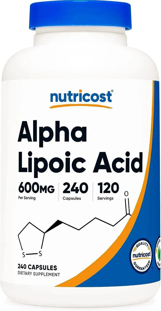 NUTRICOST - Nutricost Alpha Lipoic Acid 600Mg. 240 Capsulas - The Red Vitamin MX - Suplementos Alimenticios - {{ shop.shopifyCountryName }}