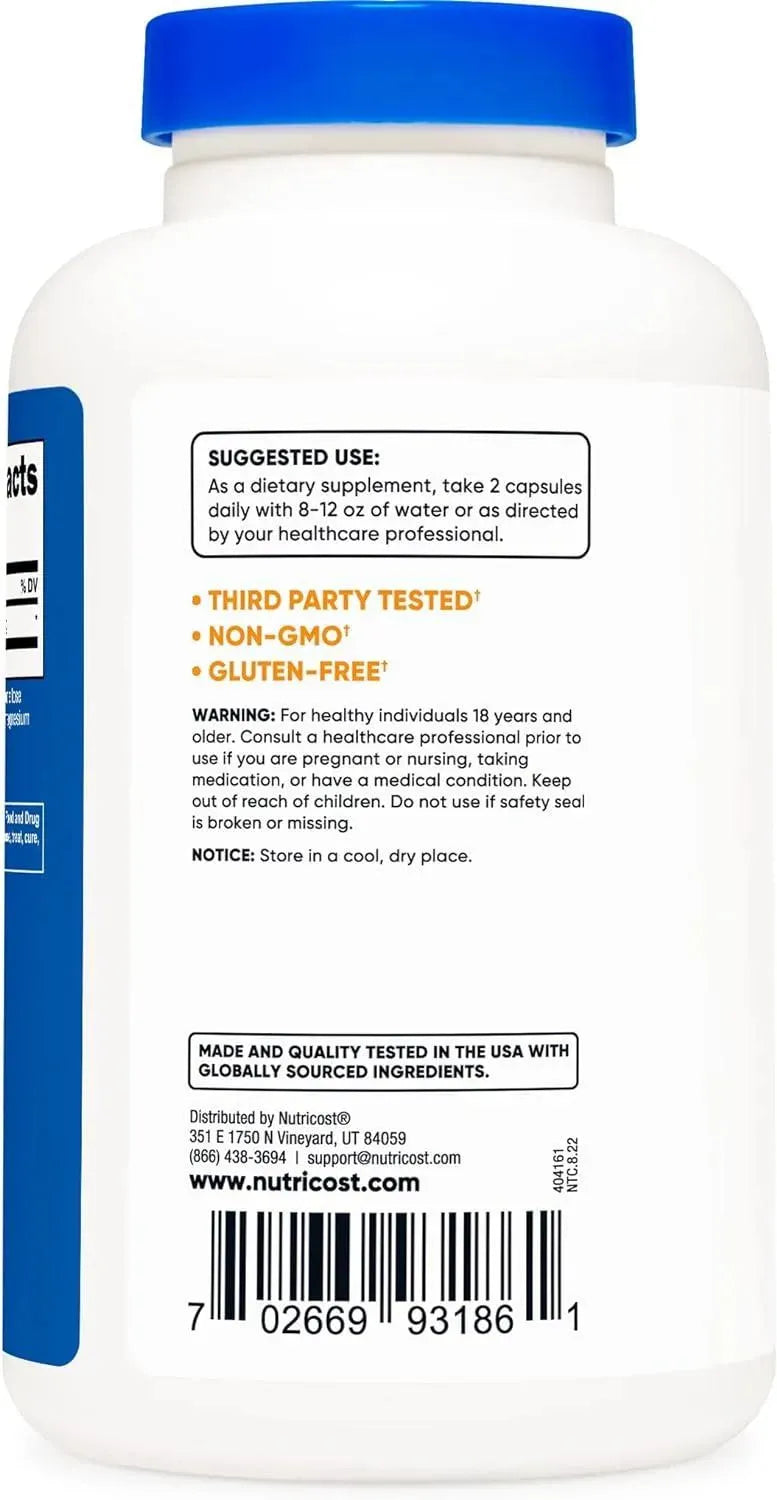 NUTRICOST - Nutricost Alpha Lipoic Acid 600Mg. 240 Capsulas - The Red Vitamin MX - Suplementos Alimenticios - {{ shop.shopifyCountryName }}