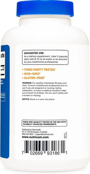 NUTRICOST - Nutricost Alpha Lipoic Acid 600Mg. 240 Capsulas - The Red Vitamin MX - Suplementos Alimenticios - {{ shop.shopifyCountryName }}