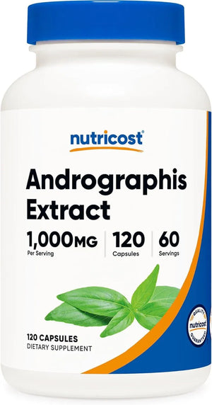 NUTRICOST - Nutricost Andrographis Extract 1000Mg. 120 Capsulas - The Red Vitamin MX - Suplementos Alimenticios - {{ shop.shopifyCountryName }}