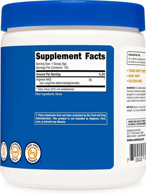 NUTRICOST - Nutricost Arginine AKG Powder 300Gr. - The Red Vitamin MX - Suplementos Alimenticios - {{ shop.shopifyCountryName }}