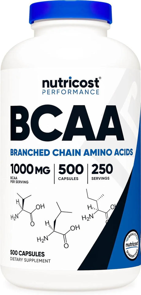 NUTRICOST - Nutricost BCAA 1000Mg. 500 Capsulas - The Red Vitamin MX - Suplementos Alimenticios - {{ shop.shopifyCountryName }}