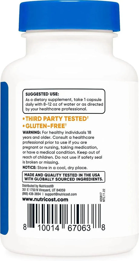 NUTRICOST - Nutricost Beta Glucan 500Mg. 60 Capsulas - The Red Vitamin MX - Suplementos Alimenticios - {{ shop.shopifyCountryName }}