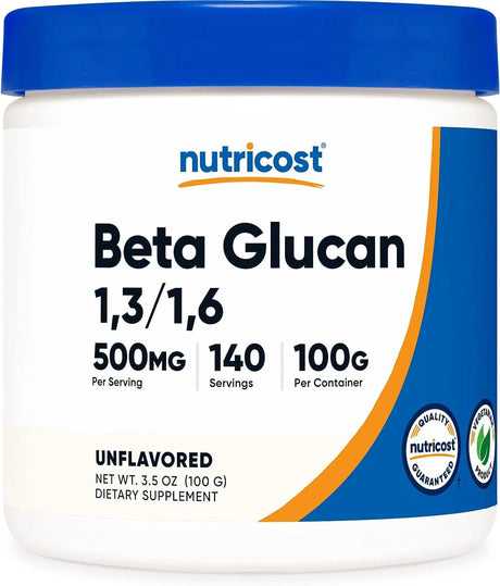 NUTRICOST - Nutricost Beta Glucan Powder 100Gr. - The Red Vitamin MX - Suplementos Alimenticios - {{ shop.shopifyCountryName }}