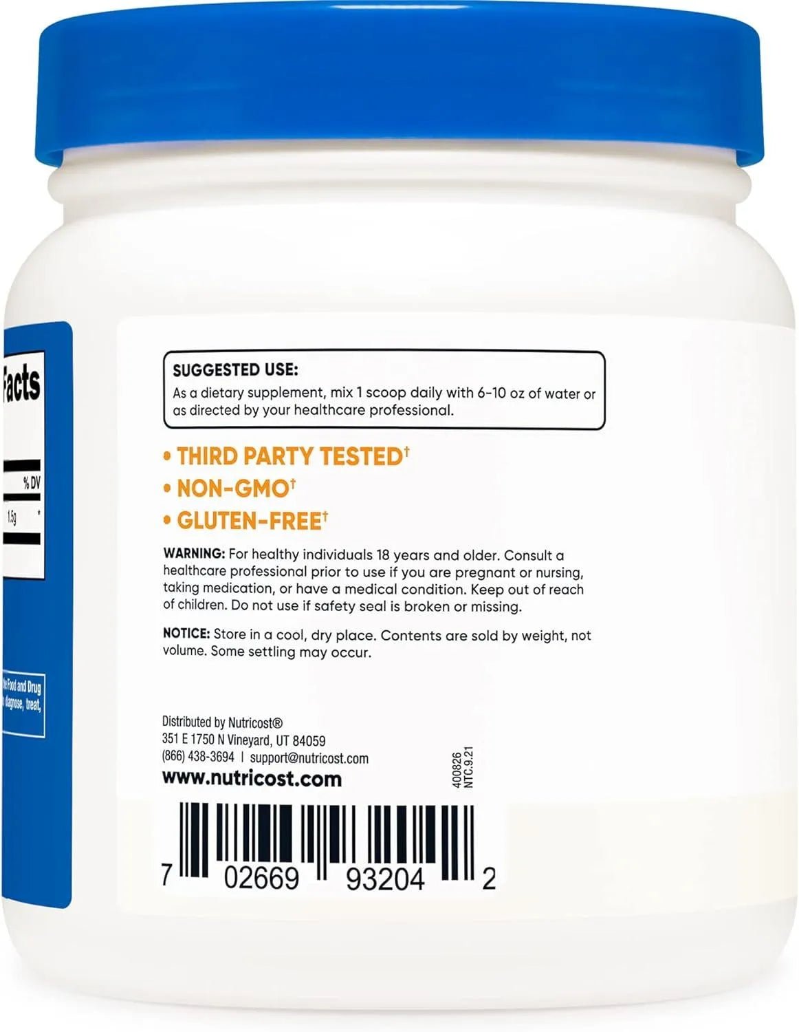 NUTRICOST - Nutricost Betaine Anhydrous Trimethylglycine TMG 500Gr. 2 Pack - The Red Vitamin MX - Suplementos Alimenticios - {{ shop.shopifyCountryName }}