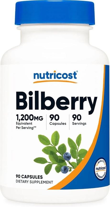 NUTRICOST - Nutricost Bilberry 1200Mg. 90 Capsulas - The Red Vitamin MX - Suplementos Alimenticios - {{ shop.shopifyCountryName }}