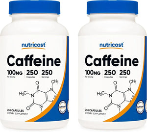 NUTRICOST - Nutricost Caffeine Pills 100Mg. 250 Capsulas 2 Pack - The Red Vitamin MX - Suplementos Alimenticios - {{ shop.shopifyCountryName }}