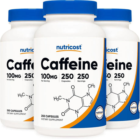 NUTRICOST - Nutricost Caffeine Pills 100Mg. 250 Capsulas 3 Pack - The Red Vitamin MX - Suplementos Alimenticios - {{ shop.shopifyCountryName }}