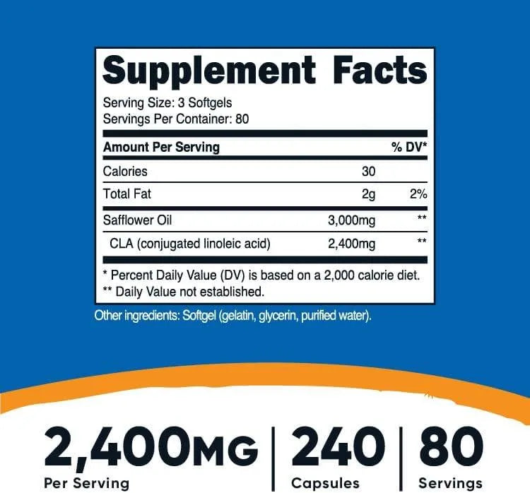 NUTRICOST - Nutricost CLA Conjugated Linoleic Acid 2,400Mg. 240 Capsulas Blandas - The Red Vitamin MX - Suplementos Alimenticios - {{ shop.shopifyCountryName }}