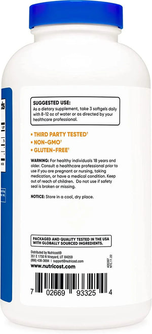 NUTRICOST - Nutricost CLA Conjugated Linoleic Acid 2,400Mg. 240 Capsulas Blandas - The Red Vitamin MX - Suplementos Alimenticios - {{ shop.shopifyCountryName }}