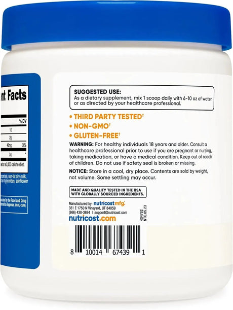 NUTRICOST - Nutricost Colostrum Powder 76 Servicios 227Gr. - The Red Vitamin MX - Suplementos Alimenticios - {{ shop.shopifyCountryName }}
