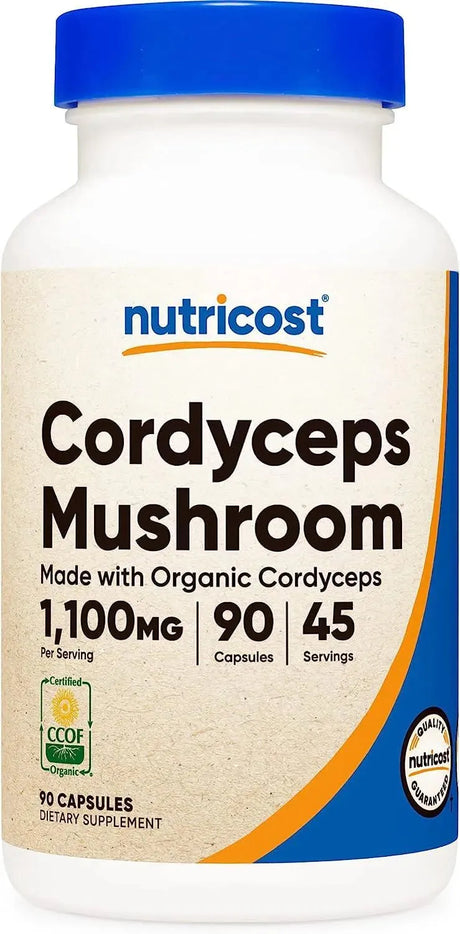 NUTRICOST - Nutricost Cordyceps Mushroom Capsules 1100Mg. 90 Capsulas - The Red Vitamin MX - Suplementos Alimenticios - {{ shop.shopifyCountryName }}