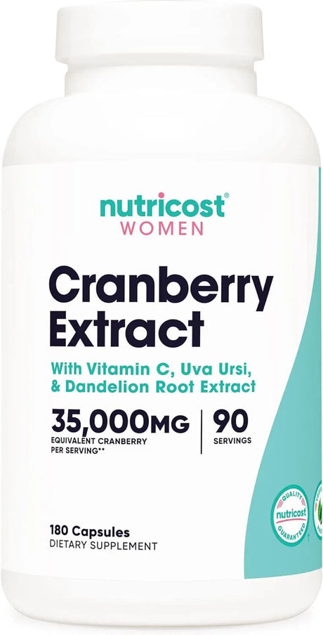 NUTRICOST - Nutricost Cranberry Extract for Women 180 Capsulas - The Red Vitamin MX - Suplementos Alimenticios - {{ shop.shopifyCountryName }}