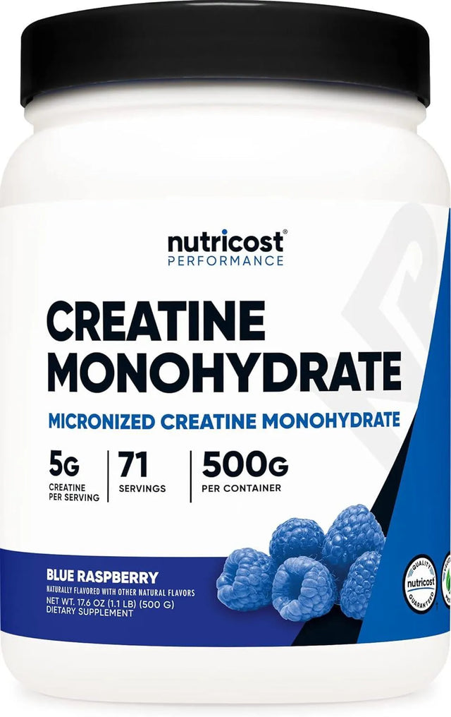 NUTRICOST - Nutricost Creatine Monohydrate Powder Blue Raspberry 71 Servicios 500Gr. - The Red Vitamin MX - Suplementos Alimenticios - {{ shop.shopifyCountryName }}