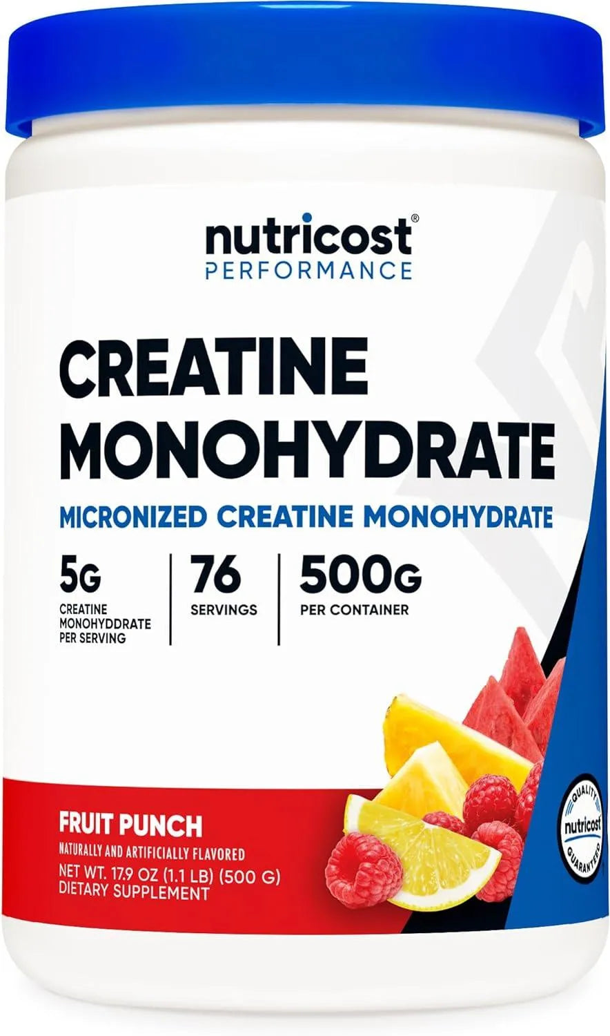 NUTRICOST - Nutricost Creatine Monohydrate Powder Fruit Punch 76 Servicios 500Gr. - The Red Vitamin MX - Suplementos Alimenticios - {{ shop.shopifyCountryName }}