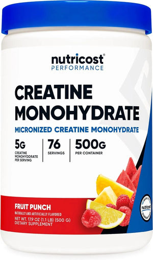 NUTRICOST - Nutricost Creatine Monohydrate Powder Fruit Punch 76 Servicios 500Gr. - The Red Vitamin MX - Suplementos Alimenticios - {{ shop.shopifyCountryName }}