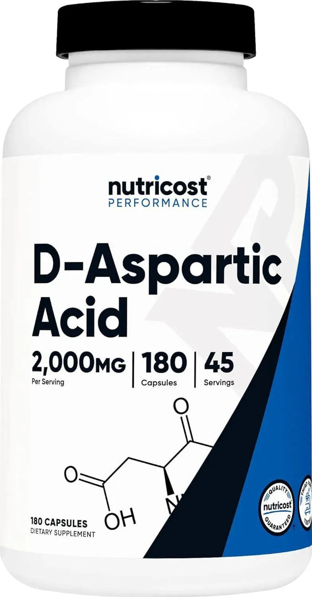 NUTRICOST - Nutricost D-Aspartic Acid 2000Mg. 180 Capsulas - The Red Vitamin MX - Suplementos Alimenticios - {{ shop.shopifyCountryName }}