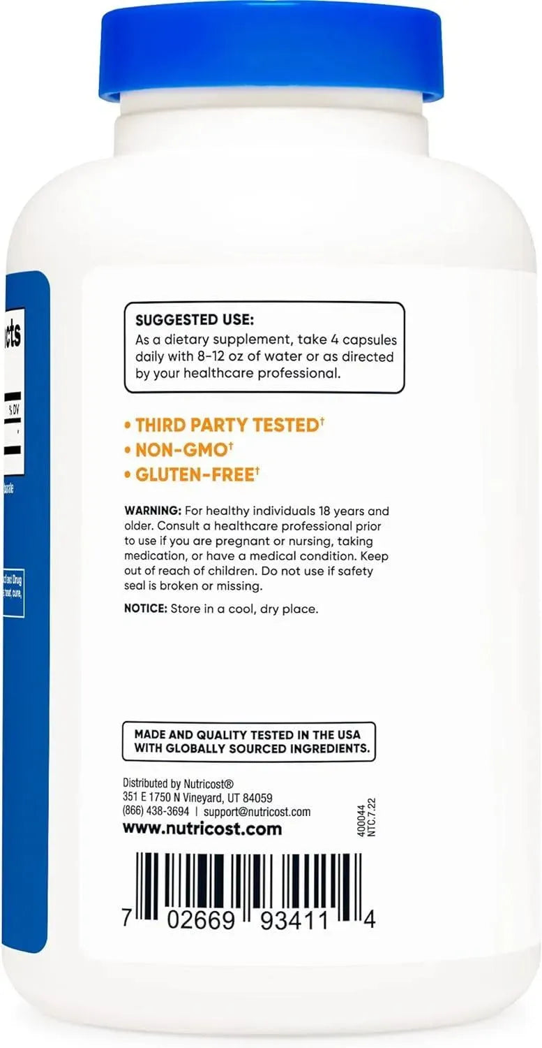 NUTRICOST - Nutricost D-Aspartic Acid (DAA) 3000Mg. 180 Capsulas 2 Pack - The Red Vitamin MX - Suplementos Alimenticios - {{ shop.shopifyCountryName }}