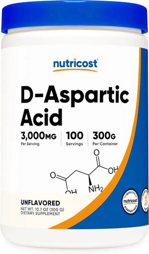 NUTRICOST - Nutricost D-Aspartic Acid (DAA) Powder 300Gr. - The Red Vitamin MX - Suplementos Alimenticios - {{ shop.shopifyCountryName }}