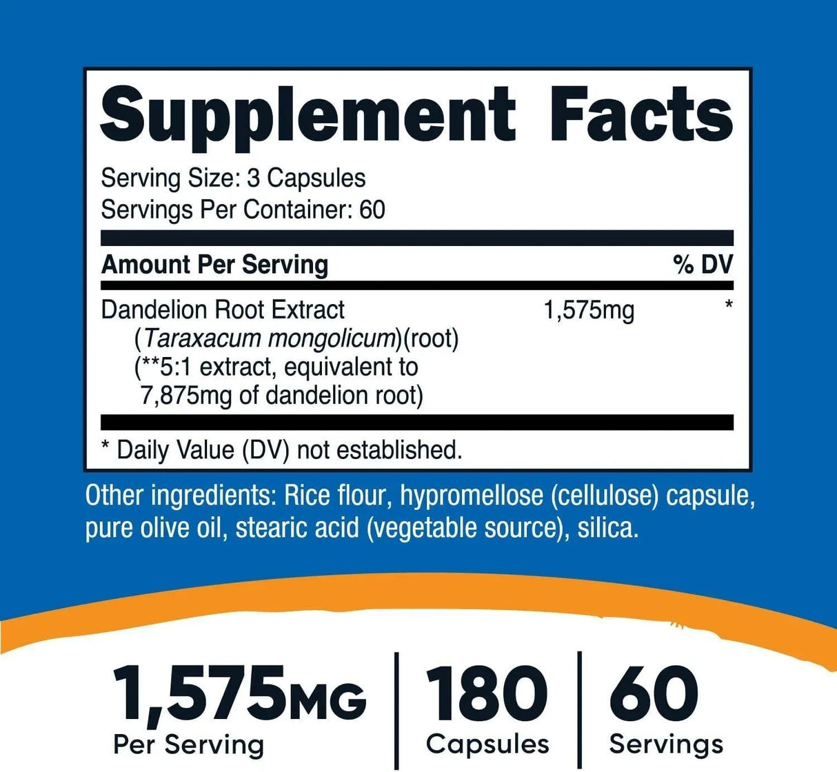 NUTRICOST - Nutricost Dandelion Root Extract 525Mg. 180 Capsulas - The Red Vitamin MX - Suplementos Alimenticios - {{ shop.shopifyCountryName }}
